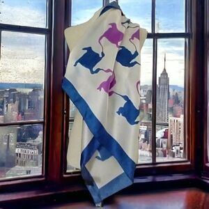 Vintage 1970s Hand Rolled Scarf Wrap Japan Acetate‎